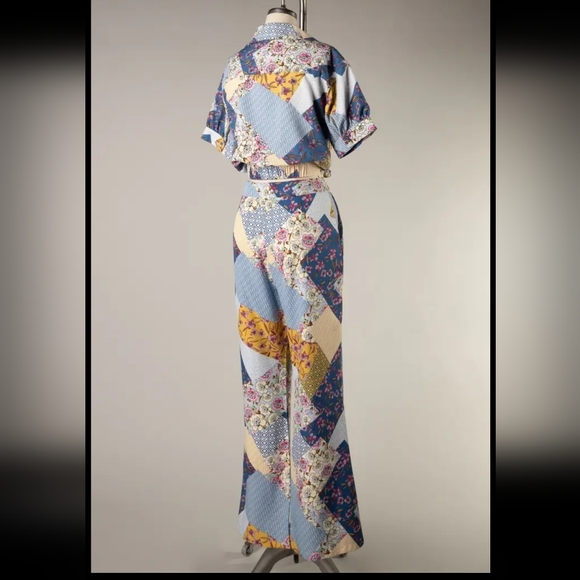 Boho patchwork top and pant set - Picture 2 of 3